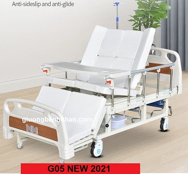  Giường bệnh 4 tay quay TJM-G05New có bô vệ sinh